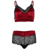 Leg Avenue - Ensemble 2 Pièces Noir Et Rouge L/Xl